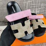 Hermes sandals Style 113 - close-up of refined designer finish