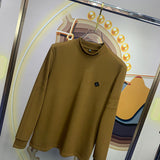 Side profile of Louis Vuitton luxury clothing with monogram-inspired silhouette