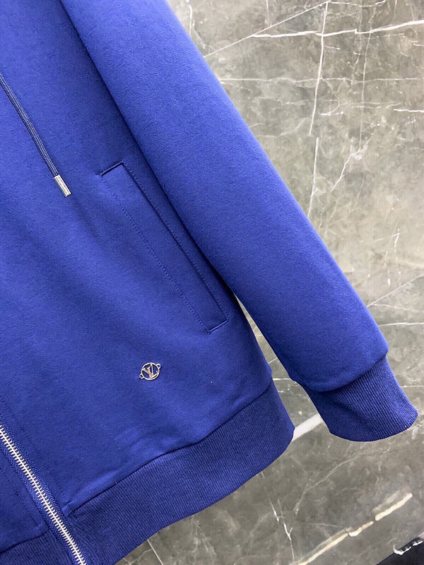 Side profile of Louis Vuitton luxury clothing with monogram-inspired silhouette