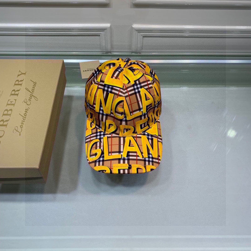 Close-up detail view of Burberry unisex cap