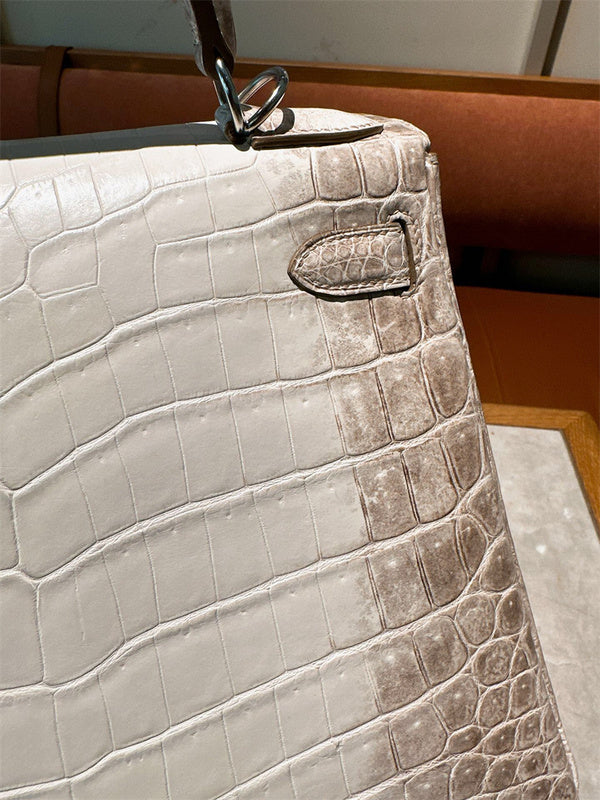 Close-up detail of polished bag design