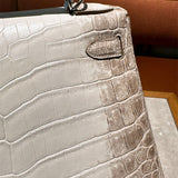 Close-up detail of polished bag design