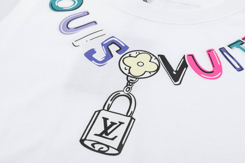 Flat lay presentation of Louis Vuitton cotton t-shirt with contemporary cut