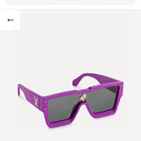 Close-up detail view of Louis Vuitton unisex sunglasses