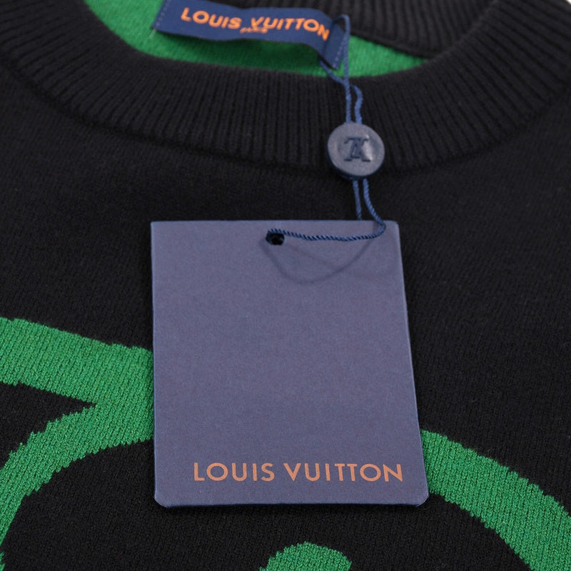 Front view of Louis Vuitton luxury clothing with tailored silhouette
