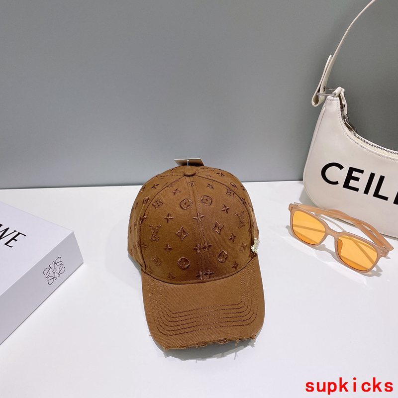 Close-up detail view of Louis Vuitton unisex cap