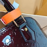  Chic top-handle bag carried on shoulder
