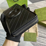 Side profile of sleek structured women's handbag – women's premium purse