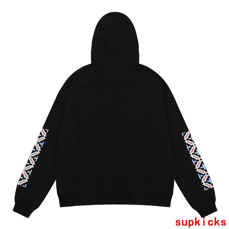 Side profile of Rhude luxury clothing with signature branding