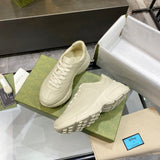 Gucci two-tone luxury sneakers view 4 breathable knit upper