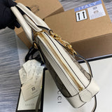 Top view of structured chic women's handbag – women's statement bag