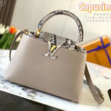 Front view of sleek elevated women's handbag – women's luxury accessory