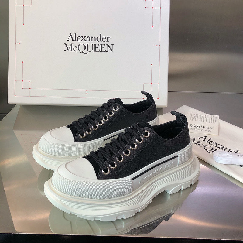 Alexander McQueen Burgundy Ankle Boots - Front View