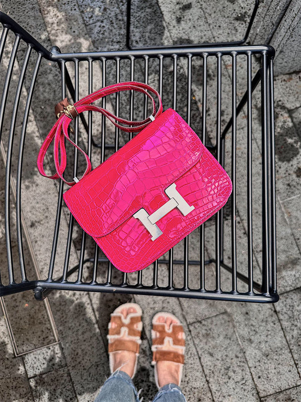 Close-up detail of timeless bag design