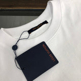 Flat lay presentation of Louis Vuitton cotton t-shirt with streetwear-inspired cut