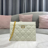 Top view of modern sleek women's handbag – women's designer-style accessory