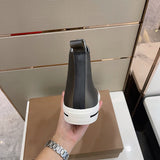 Burberry Grey Combat Boots - Detail Shot of Craftsmanship