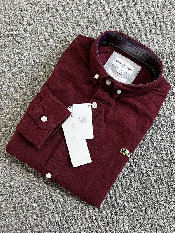 Full styled look of Lacoste luxury clothing with logo-detail design