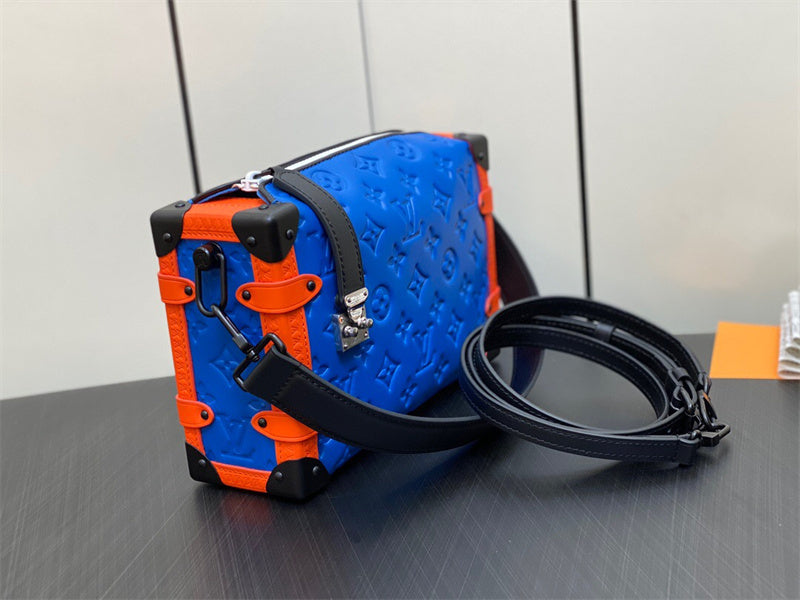  Sleek crossbody bag carried on shoulder