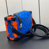  Sleek crossbody bag carried on shoulder
