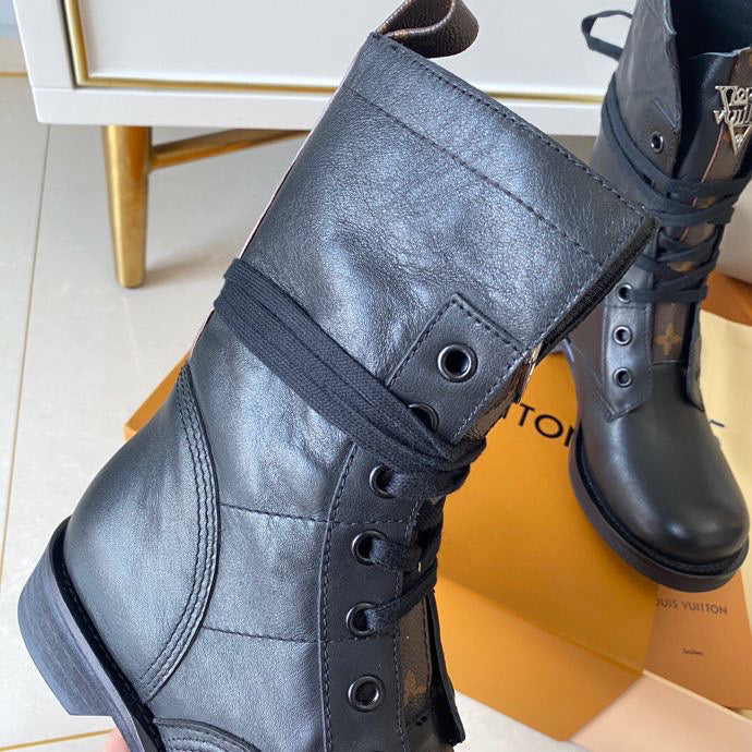 Louis Vuitton luxury shoes detail shot