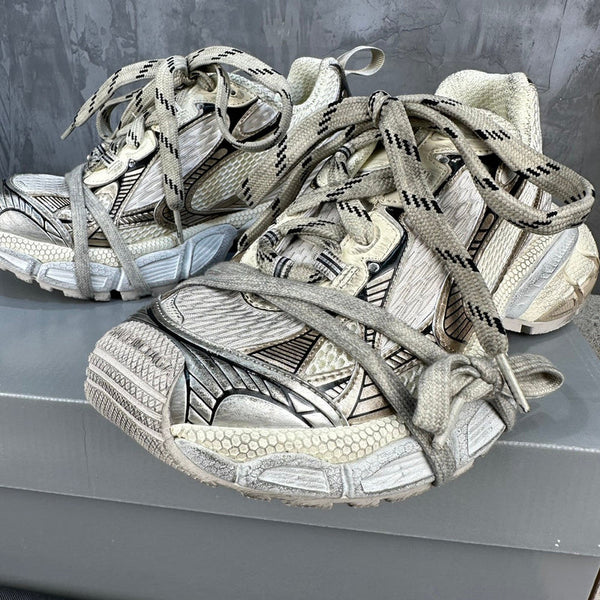 Balenciaga Black Chunky Platform Sneakers - Detail Shot of Craftsmanship