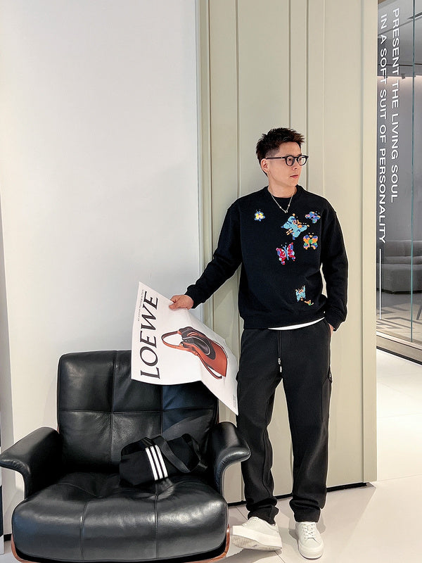 Front view of Louis Vuitton luxury clothing with contemporary cut