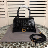 Close-up detail of classic sleek women's handbag – women's luxury accessory