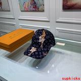Close-up detail view of Louis Vuitton unisex cap
