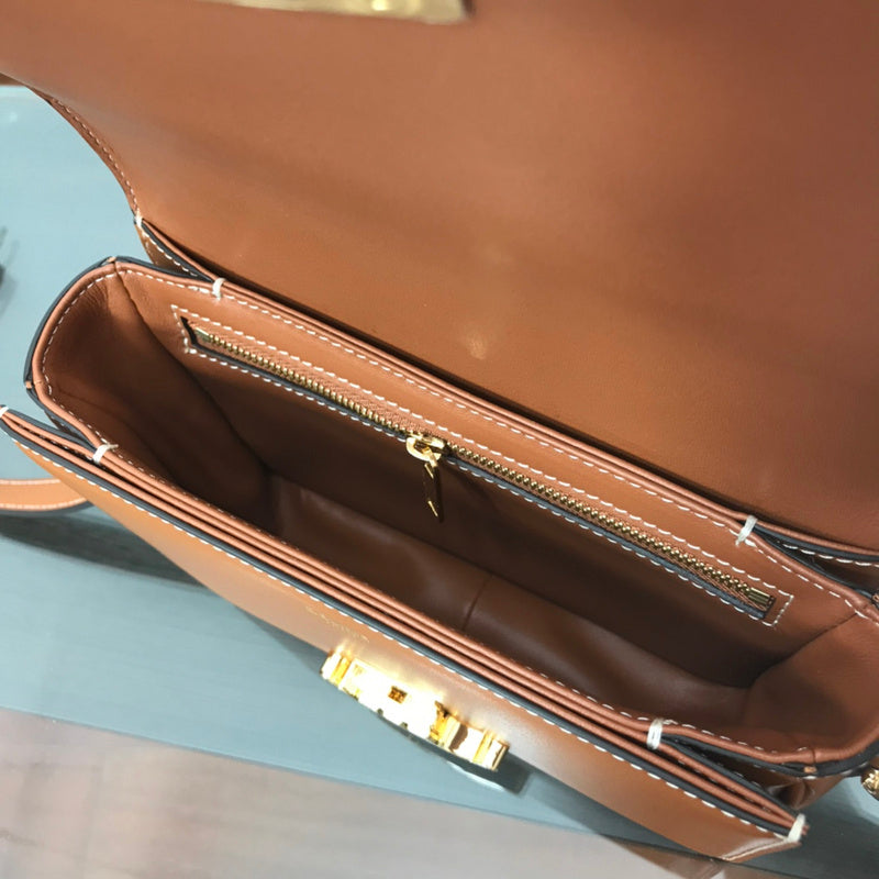 Front view of premium refined women's handbag – women's statement bag