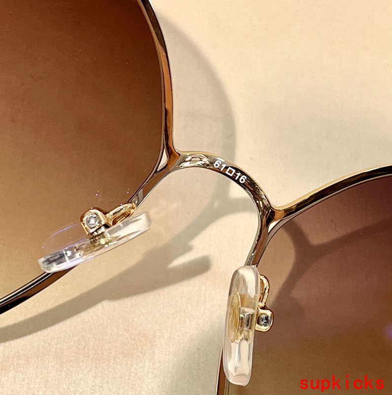 Close-up detail view of Cartier unisex sunglasses