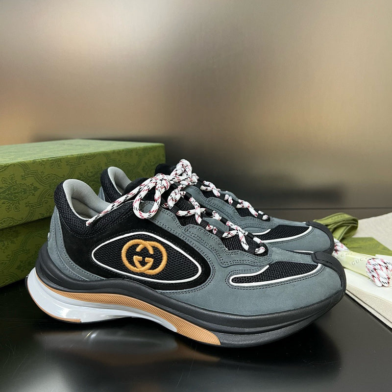 Gucci crisp white luxury sneakers view 8 heritage-inspired look
