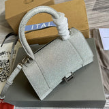 Chic Faux Leather Handbag - Modern Structured Build | Women's Statement Accessory #303 - hardware and detail close-up (image 5) of designer-inspired handbag