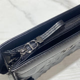Top view of modern sleek women's handbag – women's designer-style accessory