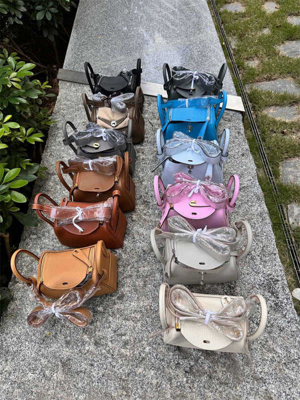 Side view of chic structured handbag