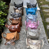 Side view of chic structured handbag