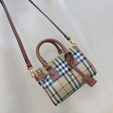 Refined Vegan Leather Handbag - Modern Structured Build | Women's Fashion Handbag #1086 - side angle view (image 2) of designer-inspired handbag