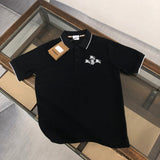 Front view of Polo cotton polo shirt with monogram-inspired silhouette