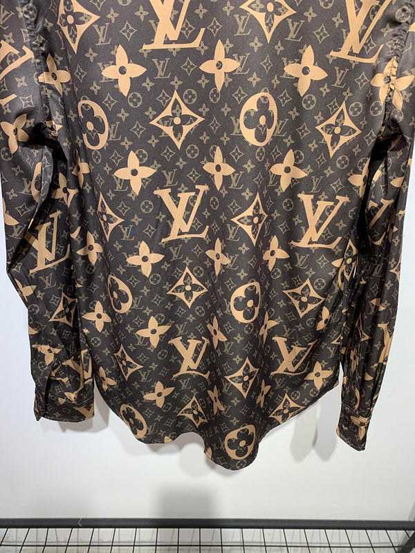 Front view of Louis Vuitton cotton t-shirt with signature branding