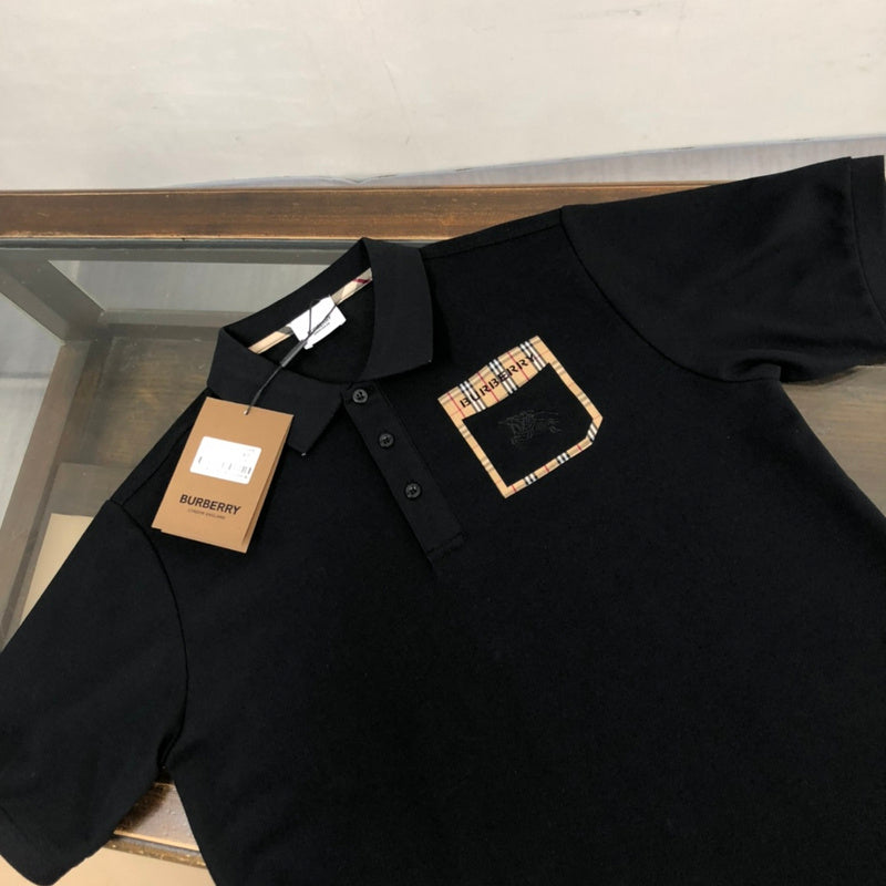 Close-up of Burberry t-shirt craftsmanship