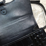 Timeless Vegan Leather Handbag - Signature Hardware Accents | Women's Statement Accessory #1015 - texture close-up (image 9) of designer-inspired handbag