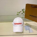 Close-up detail view of Burberry unisex cap