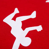 Close-up detail shot of Louis Vuitton luxury clothing with logo-detail design