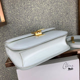 Side profile of chic premium women's handbag – women's luxury accessory