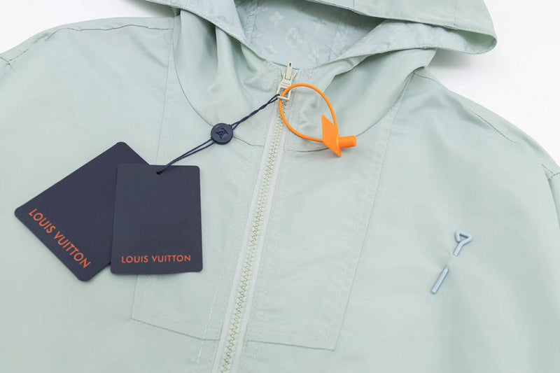 Front view of Louis Vuitton luxury clothing with contemporary cut