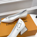Louis Vuitton Tan Chunky Platform Sneakers - Full Silhouette View