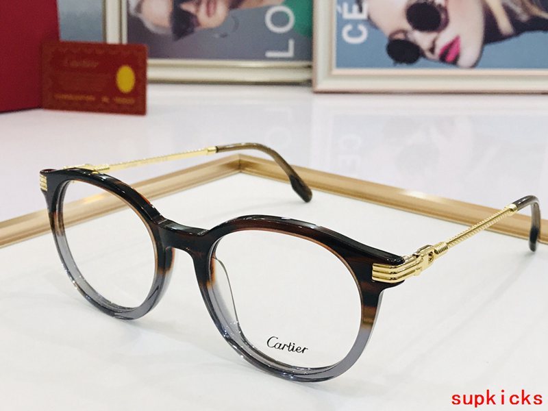 Close-up detail view of Cartier unisex sunglasses