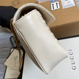 Top view of signature polished women's handbag – women's designer-style accessory
