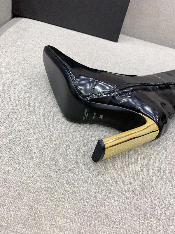 Saint Laurent luxury shoes detail shot