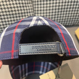 Close-up detail view of Burberry unisex cap